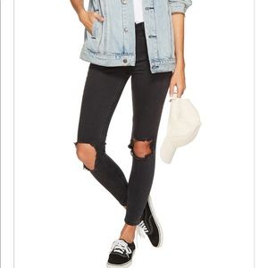 Free people black ripped jeans